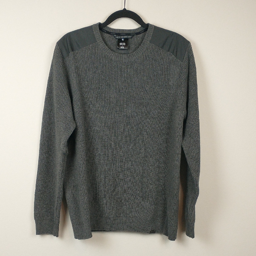 Kuhl Evader Sweater Mens Large Gray Merino Wool Blend